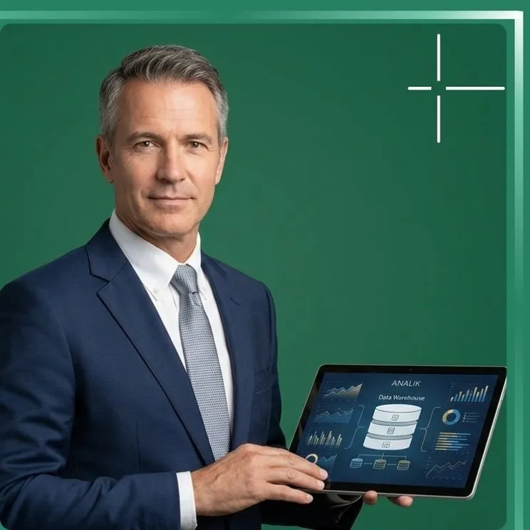 Profissional com tablet — Engenharia de Dados
